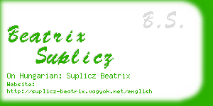 beatrix suplicz business card